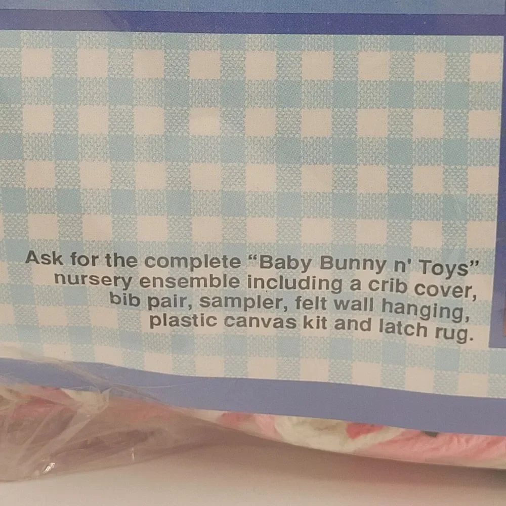 Baby‎ Bunny N' Toys Plastic Canvas Kit - Bucilla #6004 - Lullaby Baby Collection